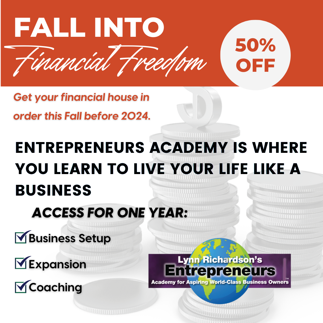 Discounted ANNUAL ENTREPRENEURS ACADEMY 50% OFF - $399 - CODE FINLIT50